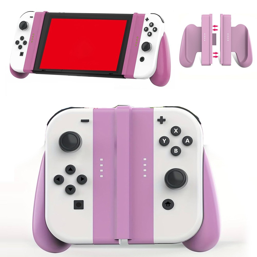 Purple Ergonomic Controller Handle Comfort Grip for Switch Joy Con Controller
