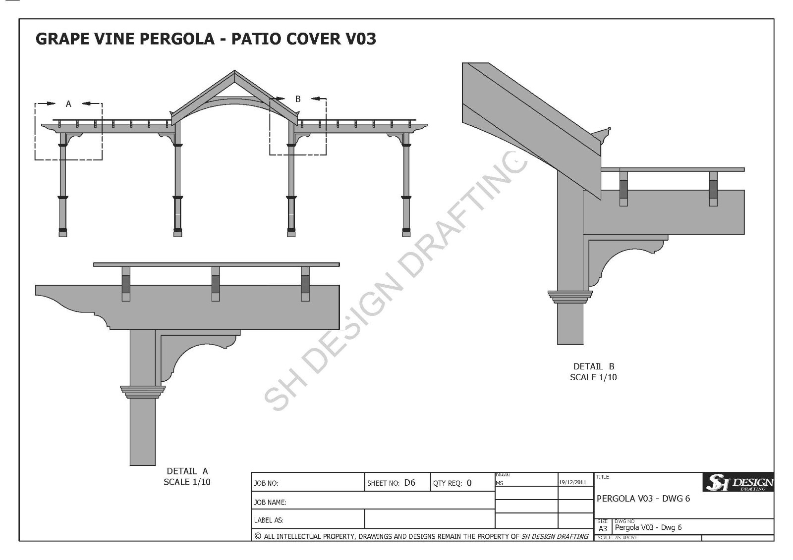 Grape Vine Outdoor Pergola Veranda V3 Patio Cover Plans