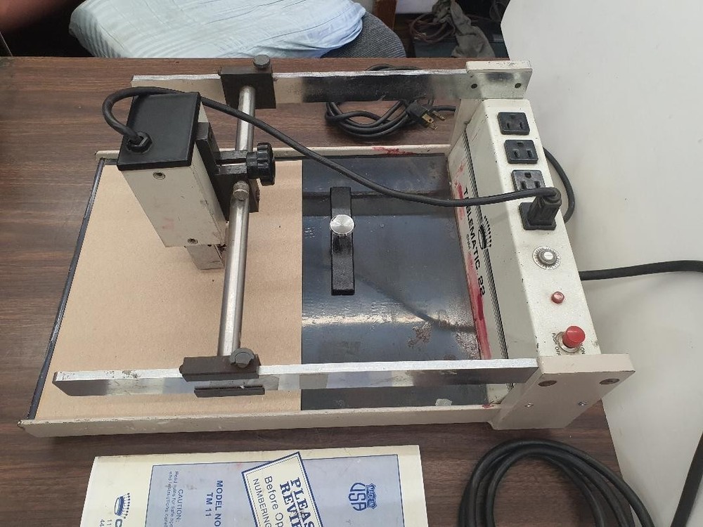Count Tablematic 22 Consecutive Adjustable Numbering Machine w/foot pedal.
