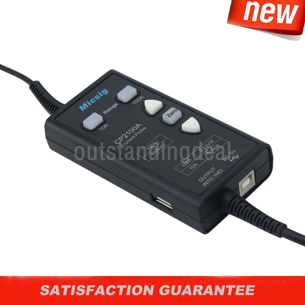 Micsig CP2100A 800KHz 10A/100A AC DC Current Probe for Oscilloscopes os67