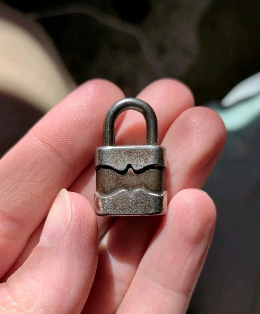 Very Old G & J Mini Padlock (LOCKED/NO KEY)