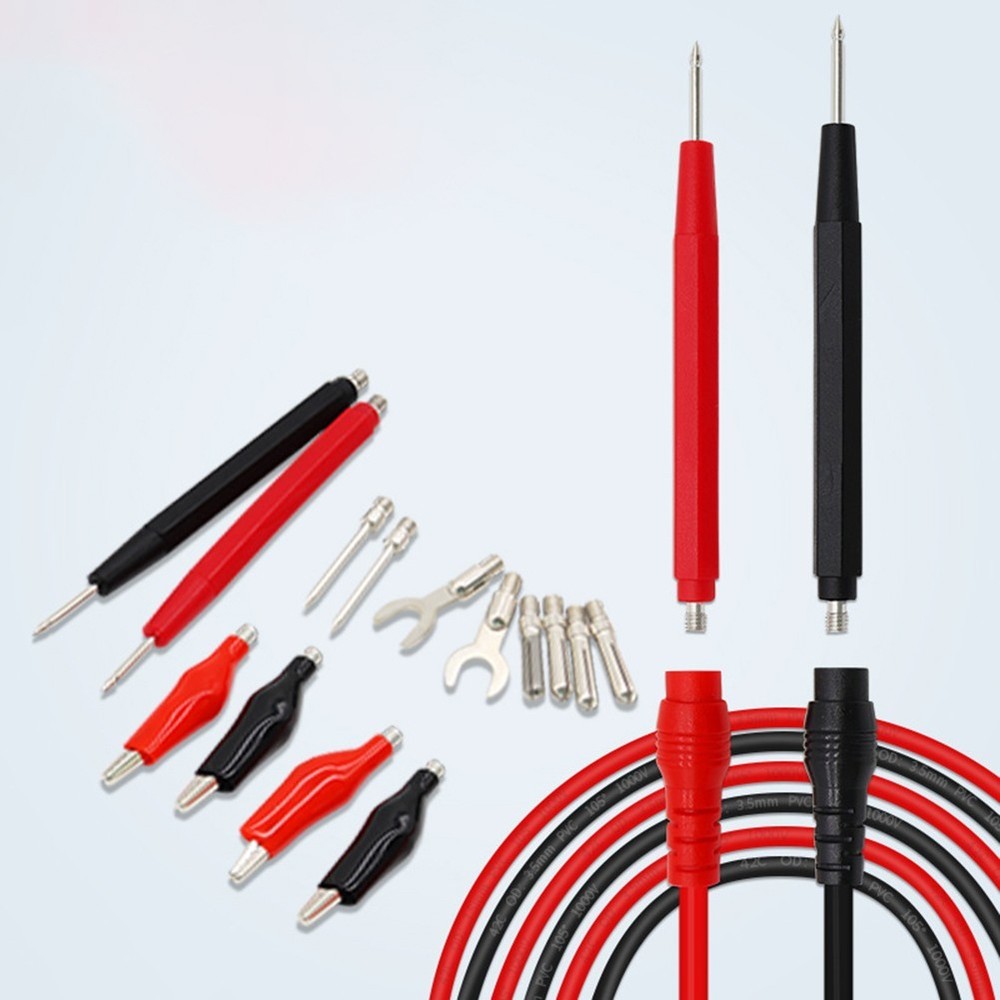 16 Piece Multimeter Cable Set with for Alligator Clips and Multimeter Probe
