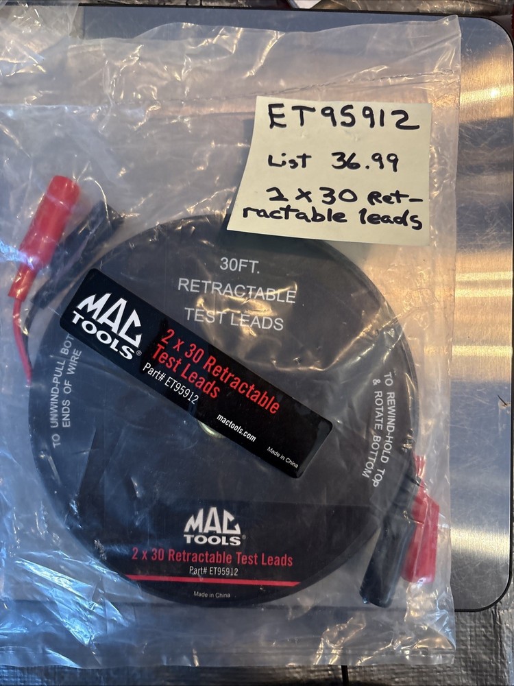 Mac Tools 2X 30 Retractable Test Leads