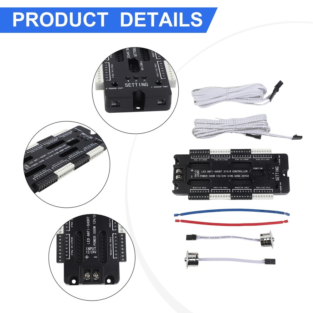 LED Stair Lighting Controller with Sensitive Motion Detection Features