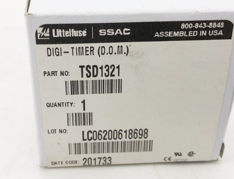New Littelfuse TSD1321 Time Delay Relay 24VDC