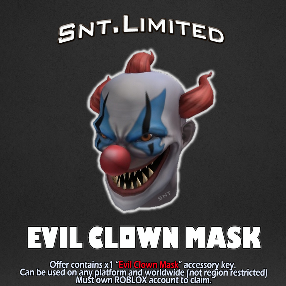 ROBLOX - Evil Clown Mask (ALL Platforms)