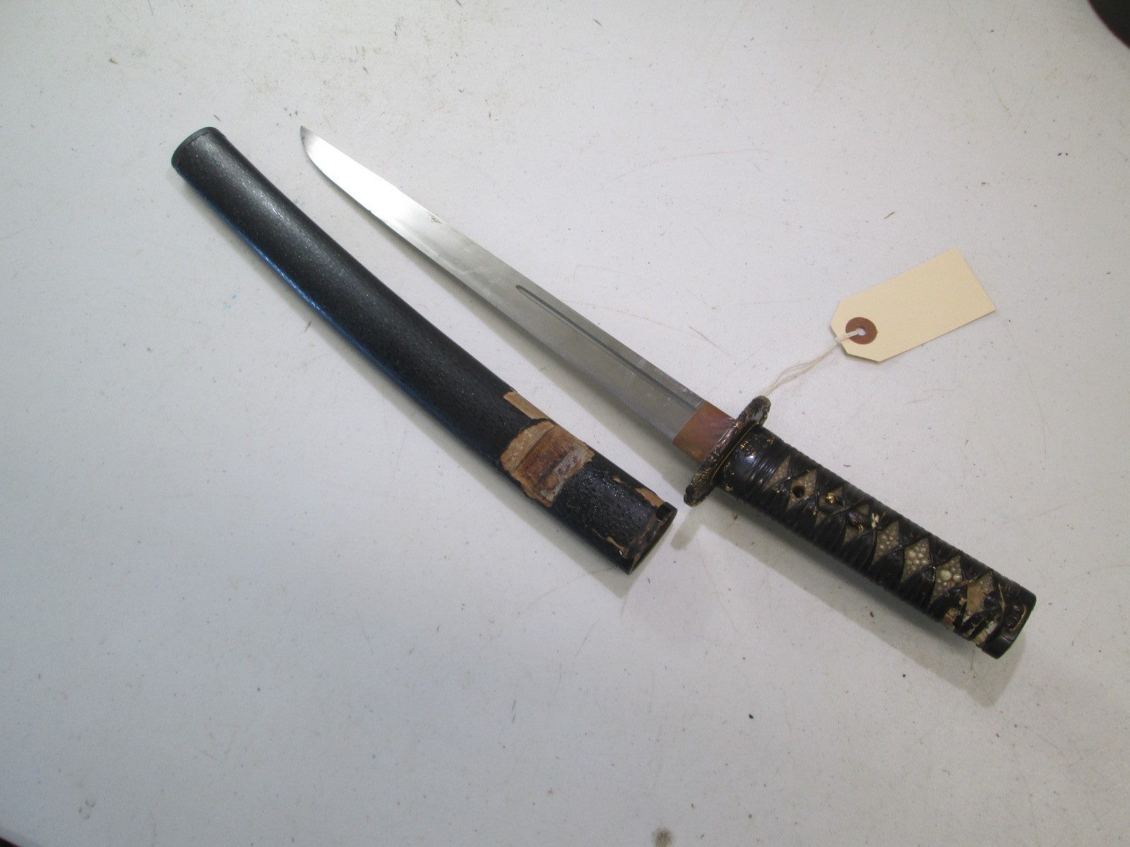 OVER 500 YEARS OLD SAMURAI JAPANESE DAGGER TANTO SWORD BIZEN UTSURI GROOVES #SF6