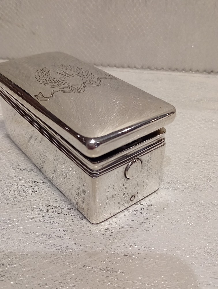 Solid Silver Edwardian Box London 1908 G H James & Co.