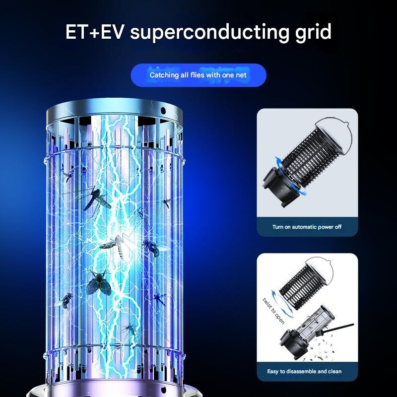 Bug Zapper Outdoor, Detachable Mosquito Zapper, black