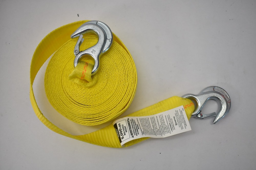 Hampton Care Tie Down Ratchet Straps 5000lbs Double Ended Hooks Winch Webbing