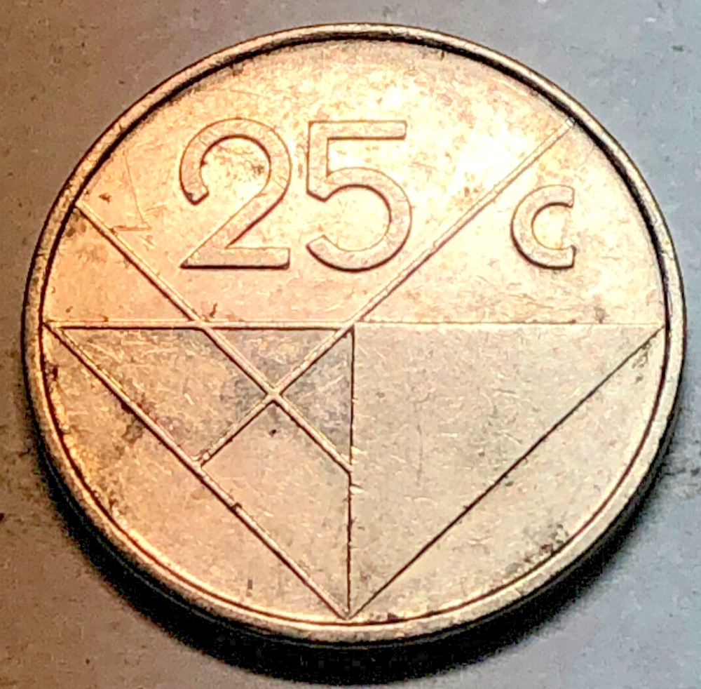 Aruba 1990 ~ 25 Cent Coin ~ KM# 3