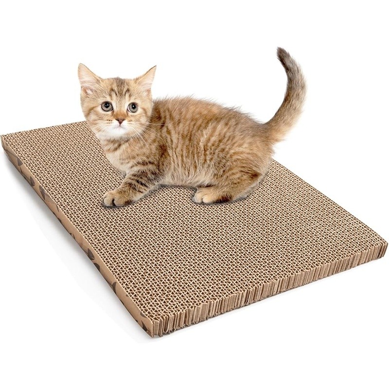 Eco-Friendly Double-Sided Cat Scratching Board W/ Catnip Sofa Protection New