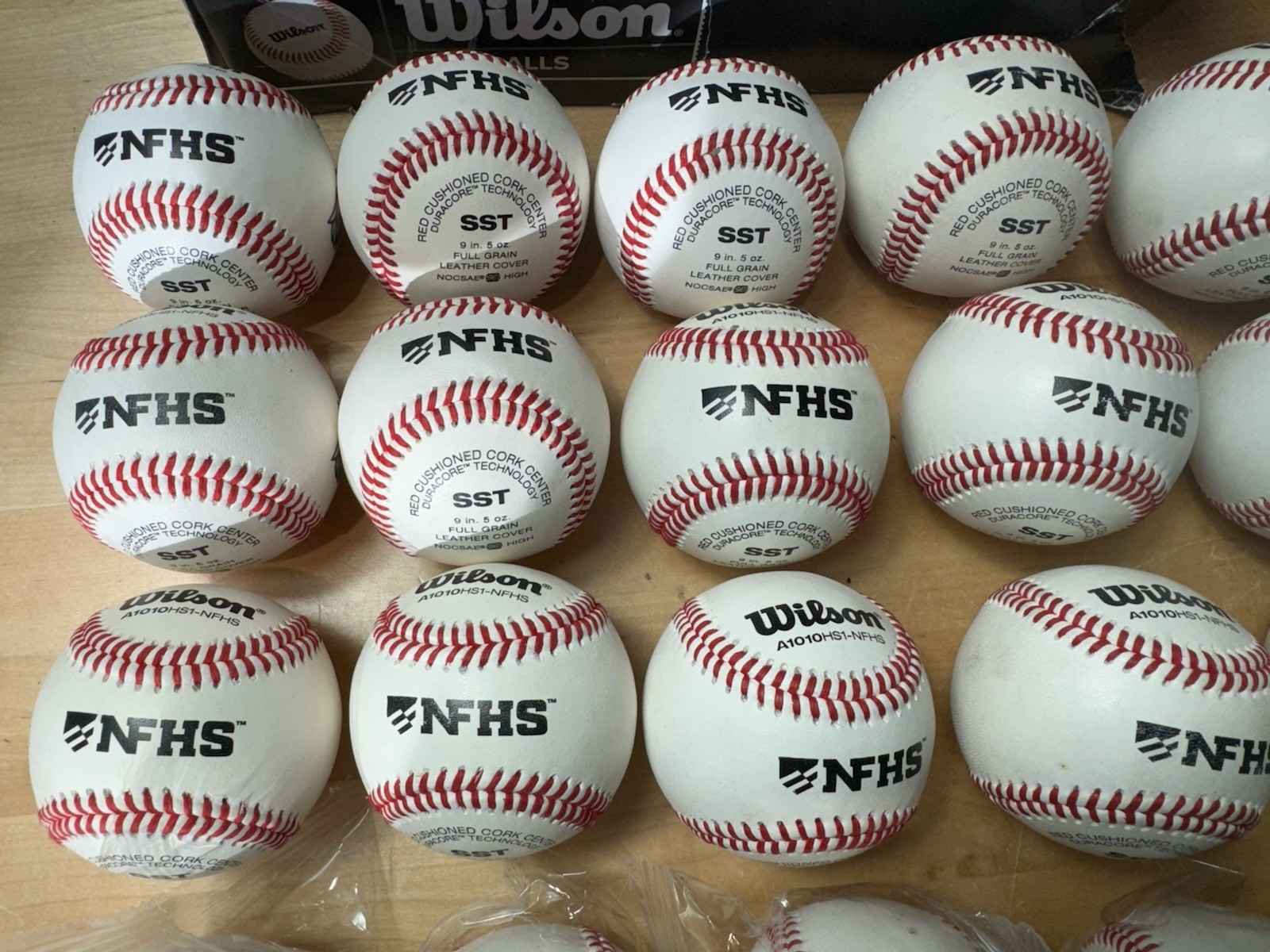 20 Leather Baseballs (13)Wilson A1010HS1-NFHS (5) Rawlings ROLB1X (1) MLB LOT