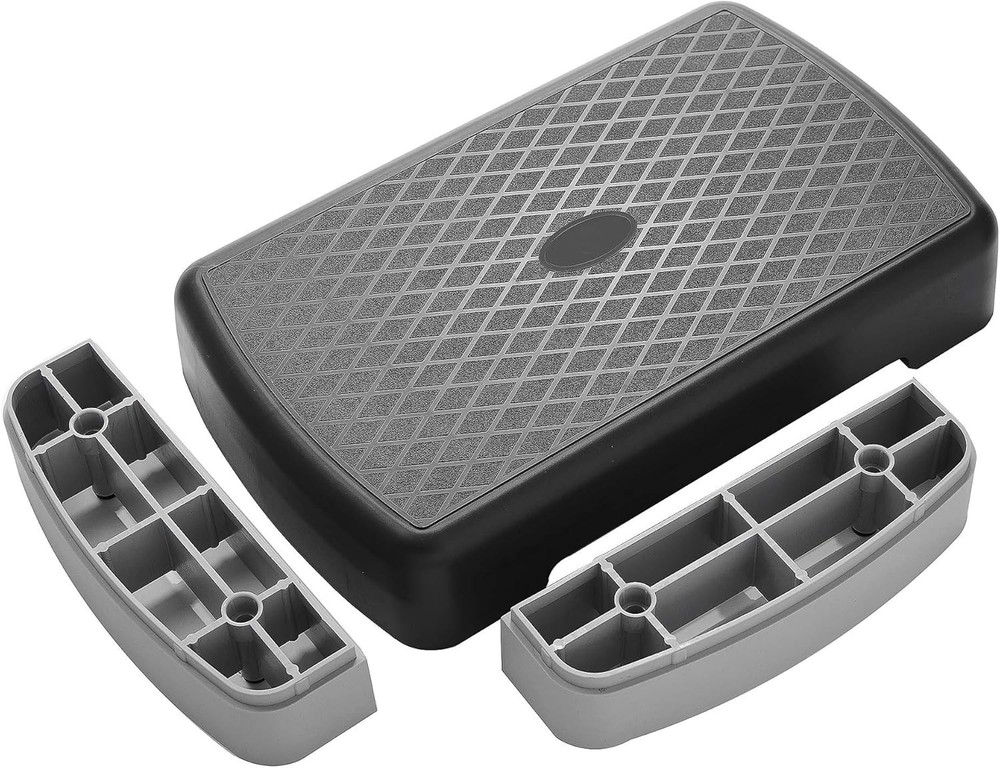 Adjustable 18" Aerobic Step Platform with 2 Risers for Versatile Workouts