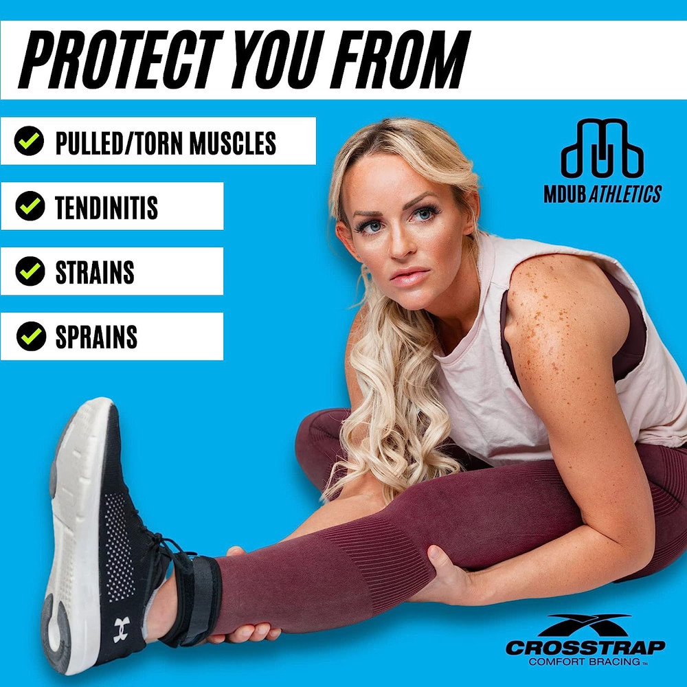 CROSSTRAP Achilles Strap | Support to Prevent Small, Black