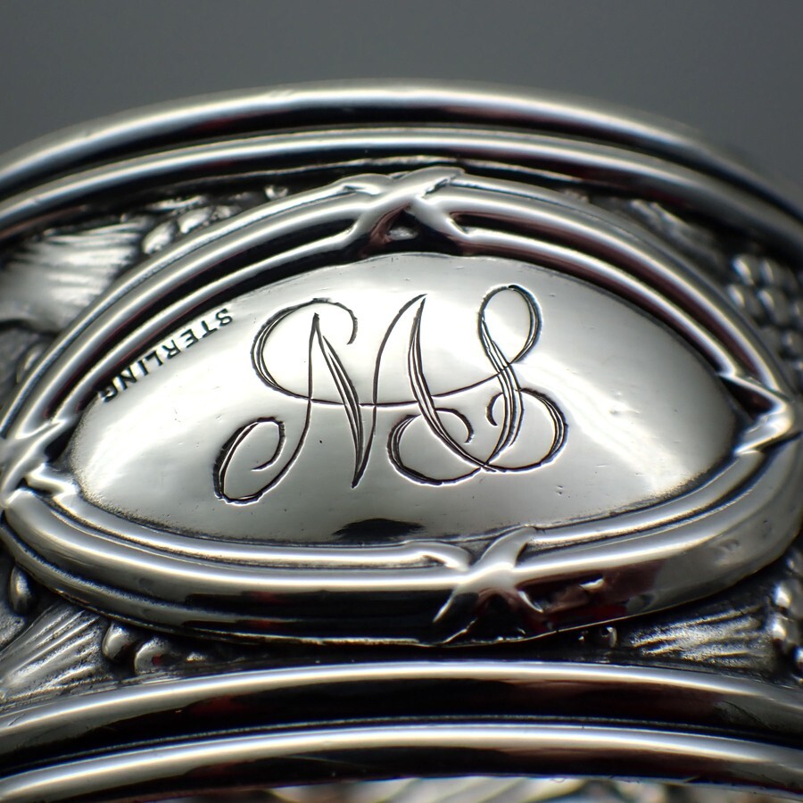 Napkin Ring Thistle Decorations Sterling Silver Mono MS