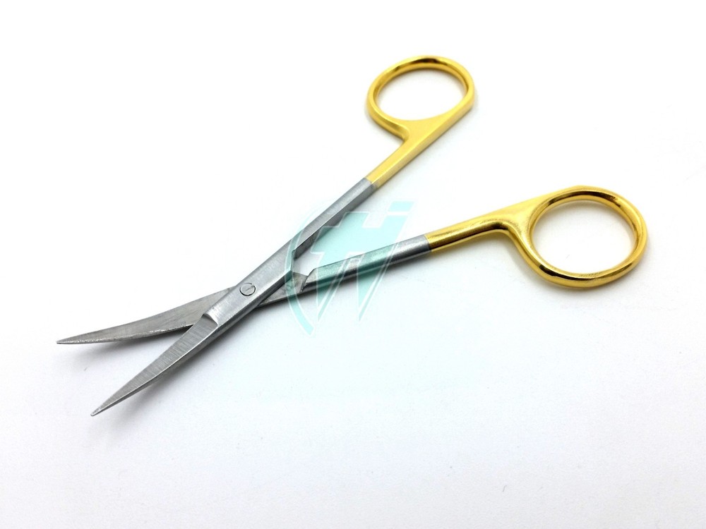 Gold Handle IRIS Micro Dissecting Scissors Curved 4.5"