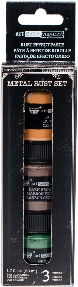 Finnabair Art Extravagance Rust Effect Paste 50ml Jars 3/Pkg-Metal Rust