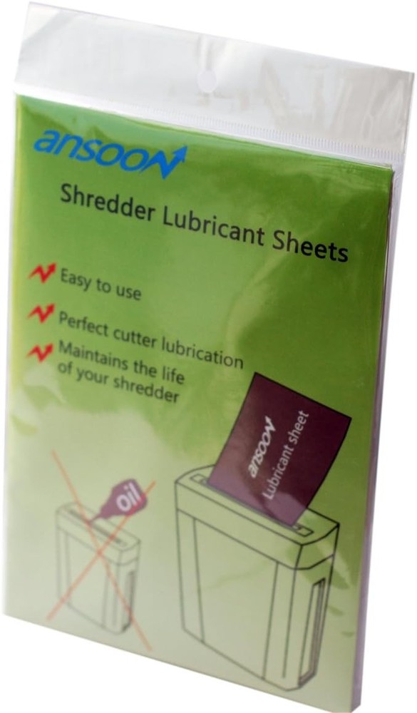 Paper Shredder Lubricant Sheets, Sharpening 12PCS, white-12PCS