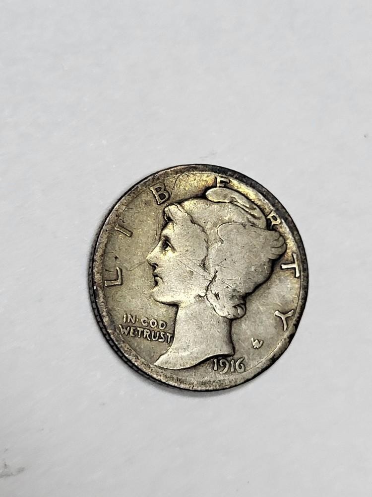 1916 Mercury Dime