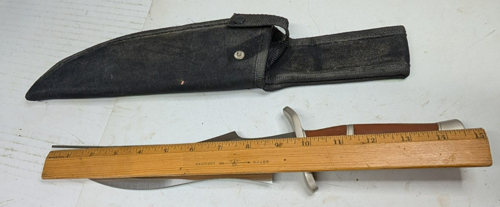 Vintage Stainless ROSTFREI Dagger & Sheath 15 " Long