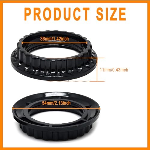 6pcs OD 54mm ID 36mm Thickness 11mm Phenolic Light Socket Shade Ring,E26