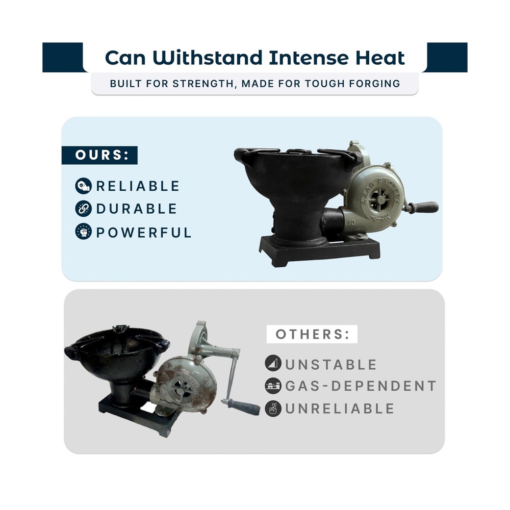 Simond Store Blacksmith's Forge with Hand Blower for Knife Making Blacksmithi...