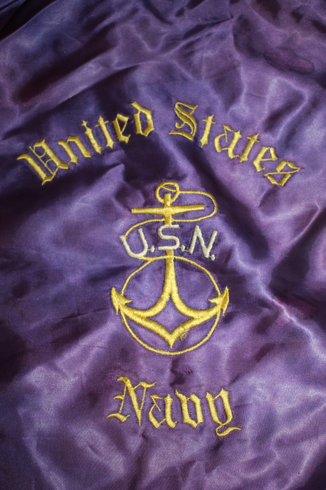Original WW2 U.S. Navy "USN" Silk Pillow Cover