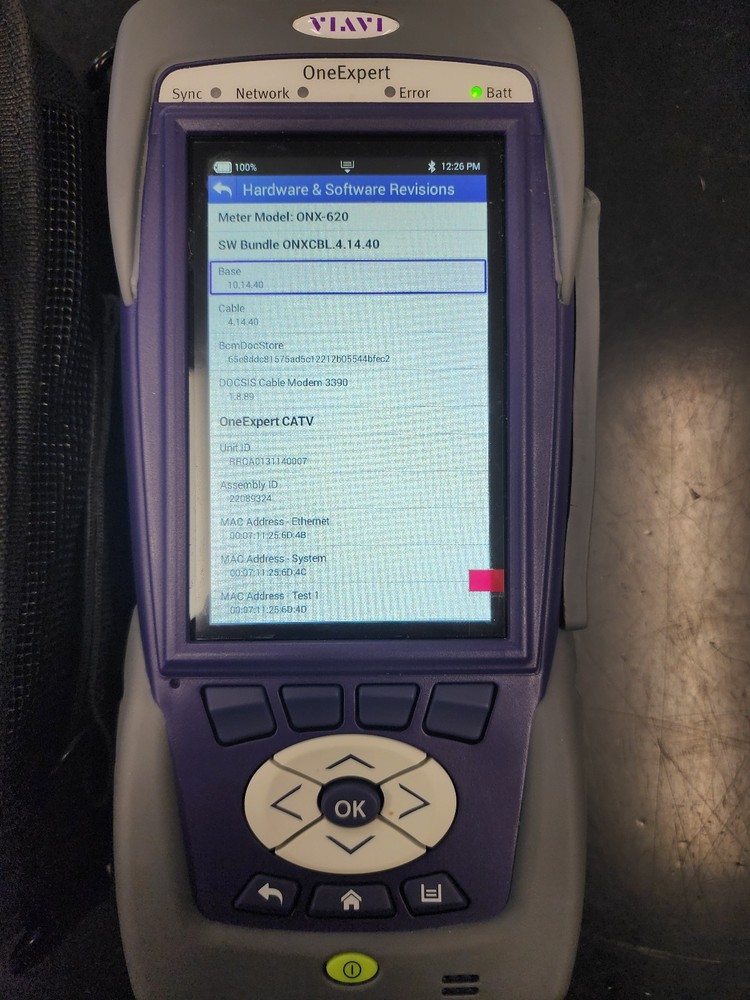 Viavi OneExpert CATV ONX-620 Cable Tester
