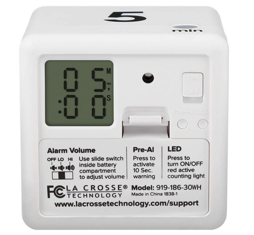 Cube Timer - 5, 15, 30 or 60 Minute - La Crosse Technology