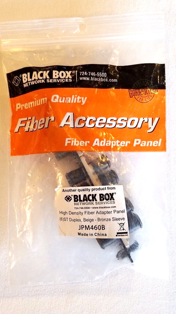 JPM460B Black Box ST Fiber Adapter Panel, High Density (6) ST Duplex