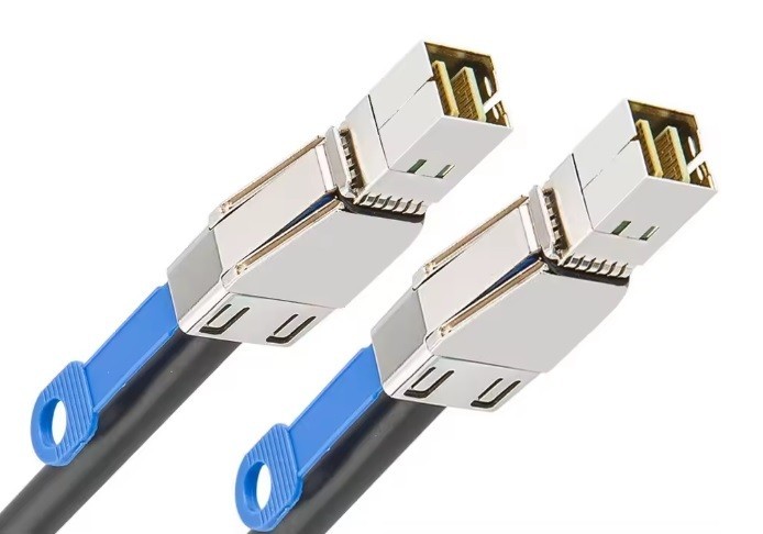 External HD Mini SAS SFF-8644 to SFF-8644 Data Server Cable 20" 12GB/S NEW