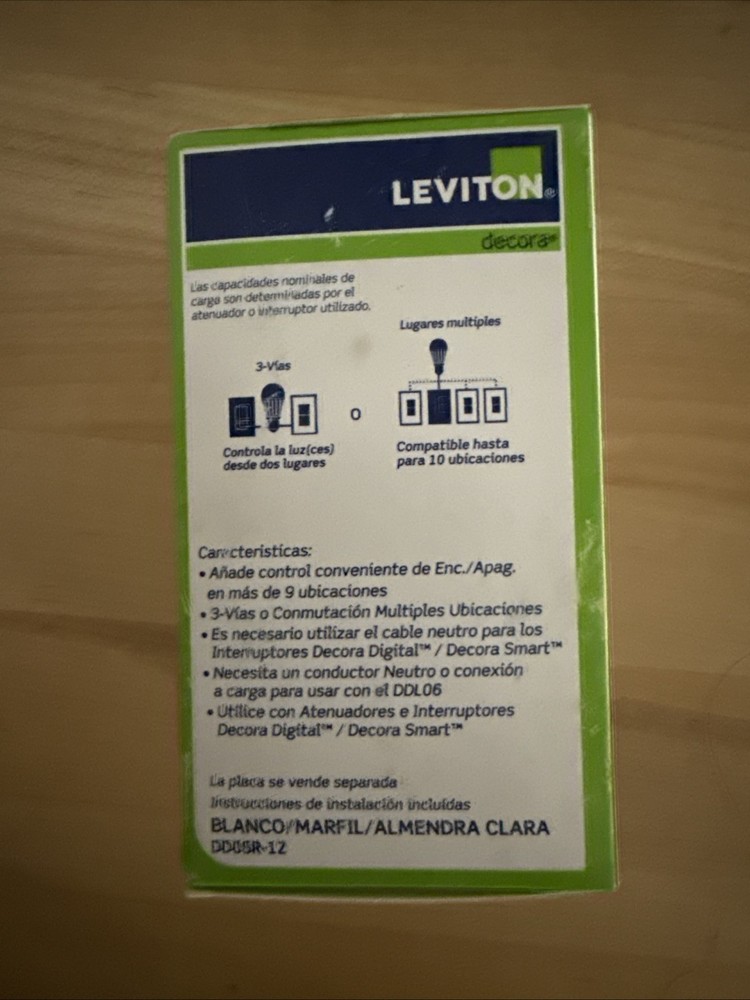LEVITON DD0SR-1Z DIGITAL/DECORA SMART COORDINATING SWITCH REMOTE, 3-WAY WHITE