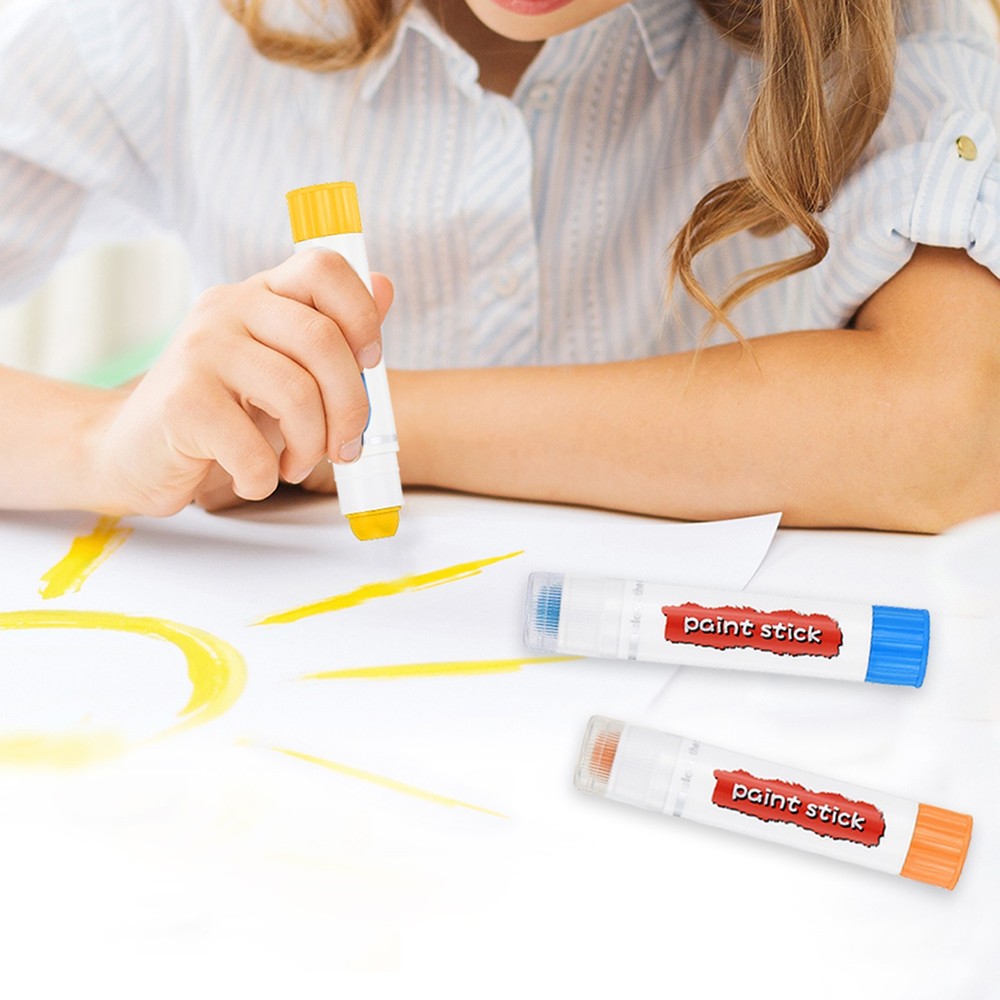 Solid Tempera Paints, 9 Pcs Washable Paint Sticks Paint Pens, Orange