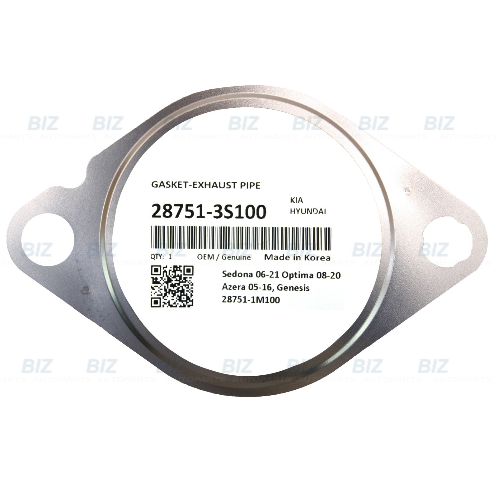 OEM Exhaust Pipe Muffler Gasket for 94-25 Genesis Hyundai 03-25 Kia 28751-3S100