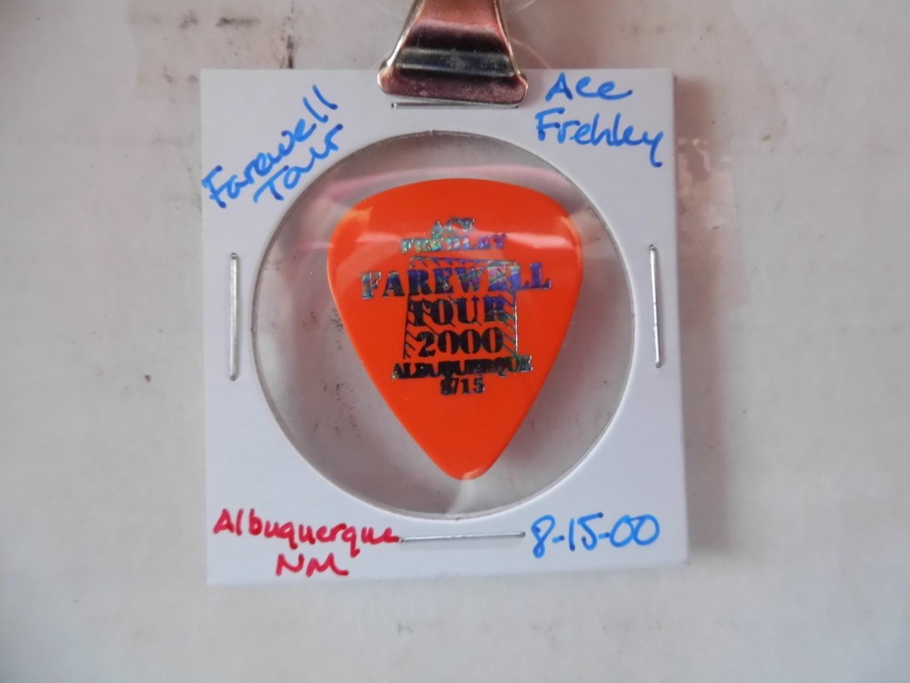 KISS "ACE FRAHLEY"~FAREWELL TOUR GUITAR PICK~8/15/00 (7/11)