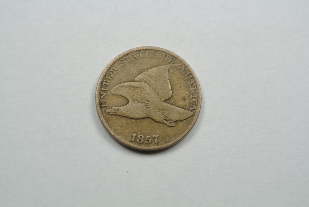 1857 Flying Eagle One Cent, Fine Condition - C1842