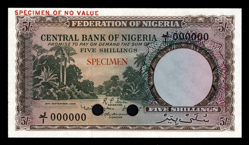 Nigeria P2 Specimen Banknote