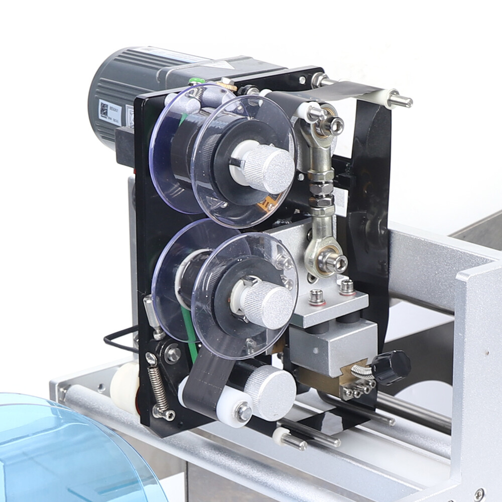 Semi-Automatic Round Bottle Labeling Machine, 20-40pc/Min Labeling Speed Labeler