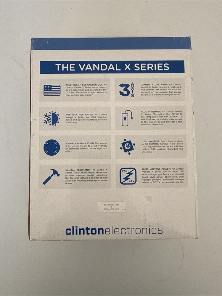 Clinton Electronics Vandal X Series CE-VXWB Wall Mount Bracket Open Box