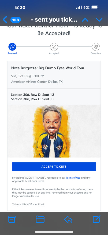2x Nate Bargatze tickets