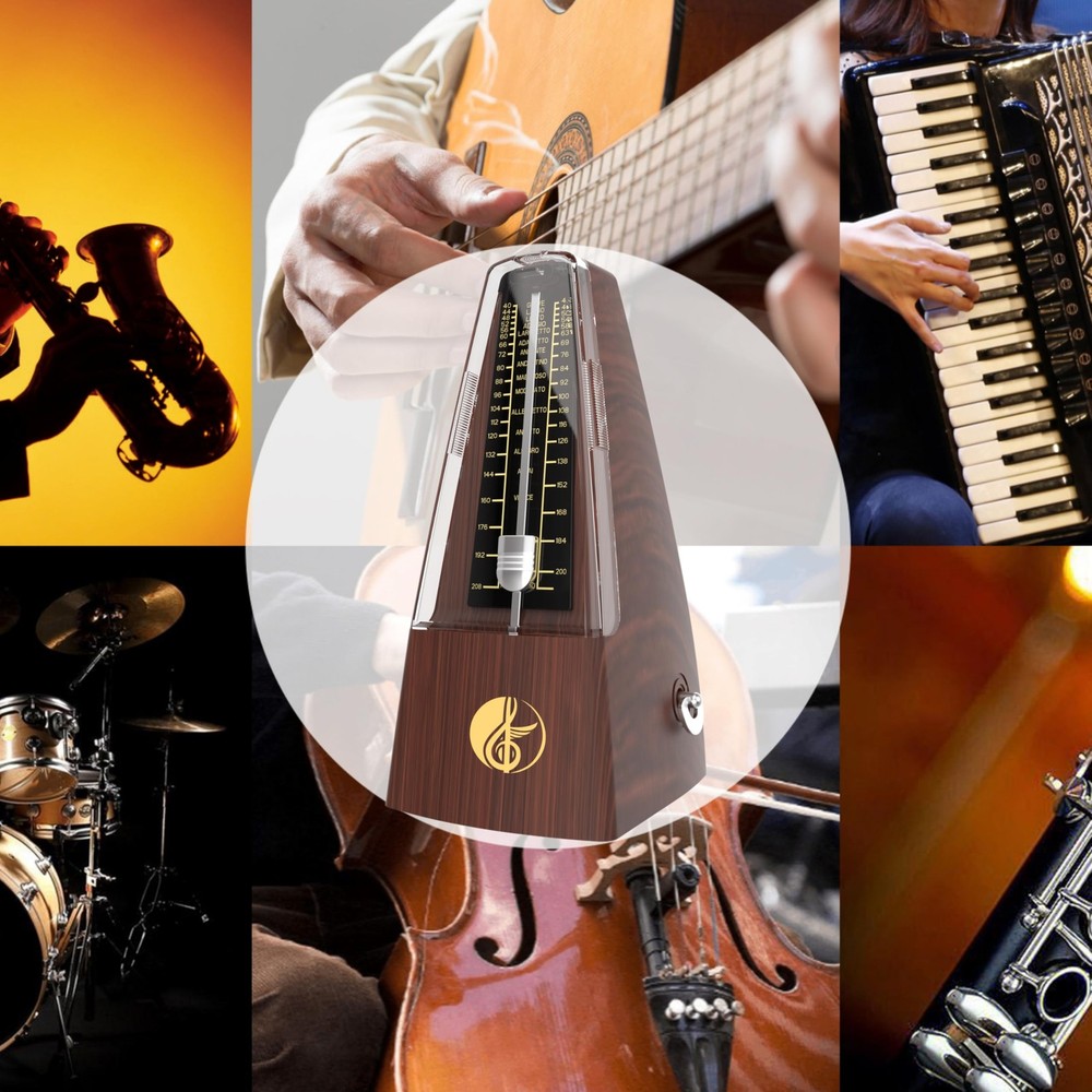 Mechanical Metronome with Accent Bell, Classic Shape, Accurate Beat, Multiple