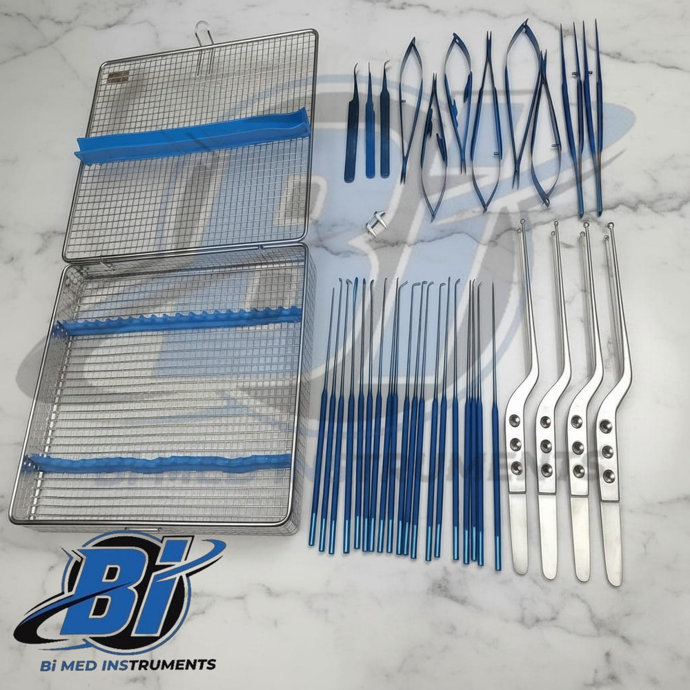 Micro surgery instruments set Neuro Surgical Titanium coated Instrument
