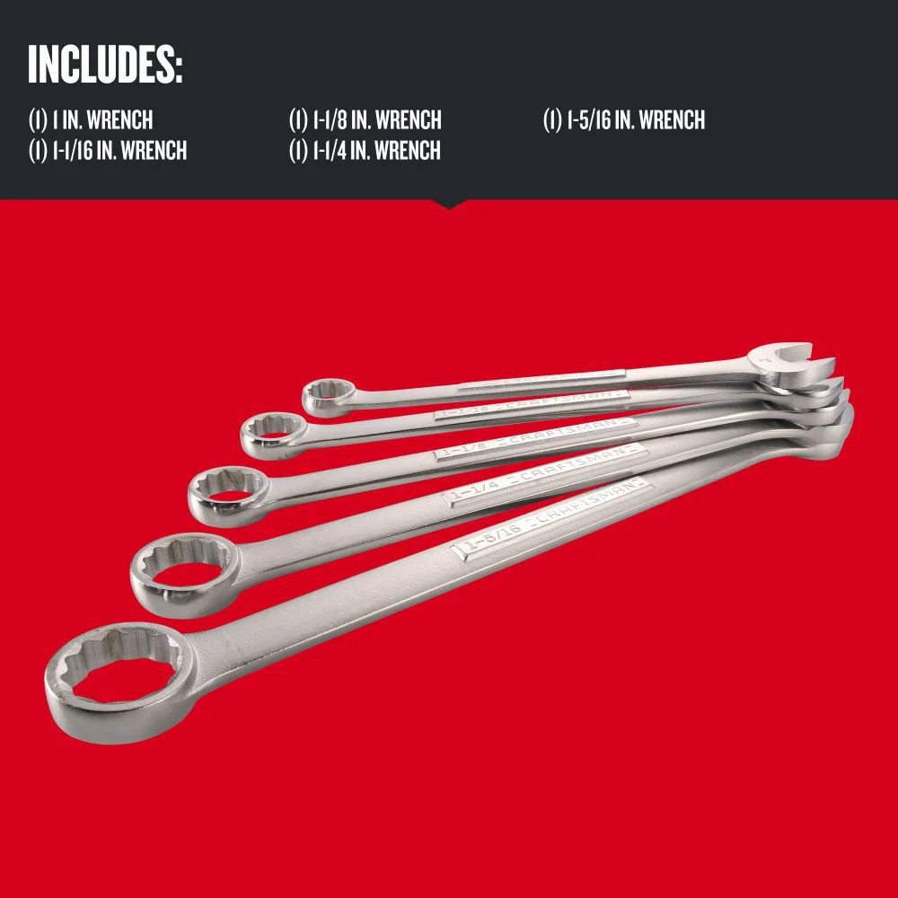 Craftsman Jumbo Sae Combination Wrench Set, 5Pc