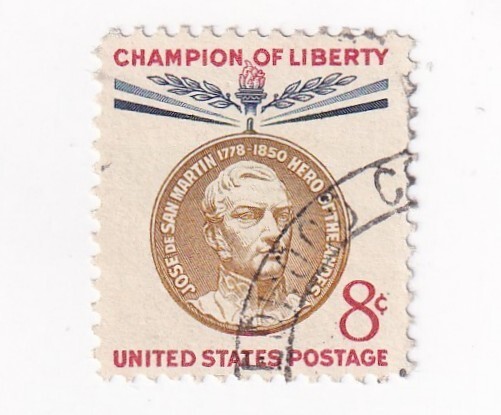 STAMP US SCOTT 1126 "Jose de San Martin" 8 CENT 1959 USED