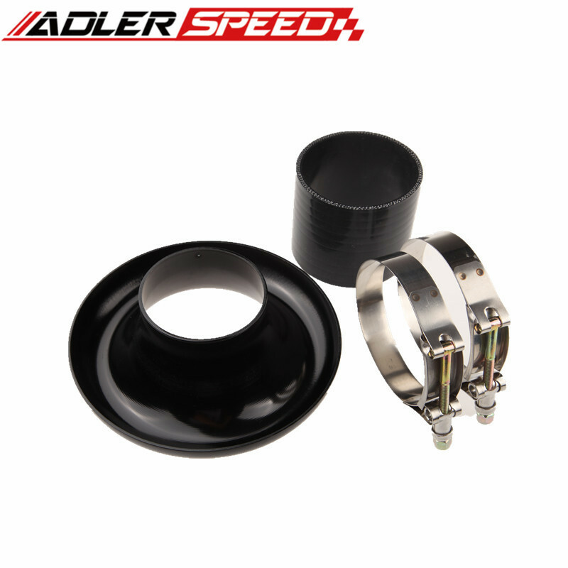Universal 4" Black Velocity Stack For Cold/ Ram Engine Air Intake/ Turbo Horn