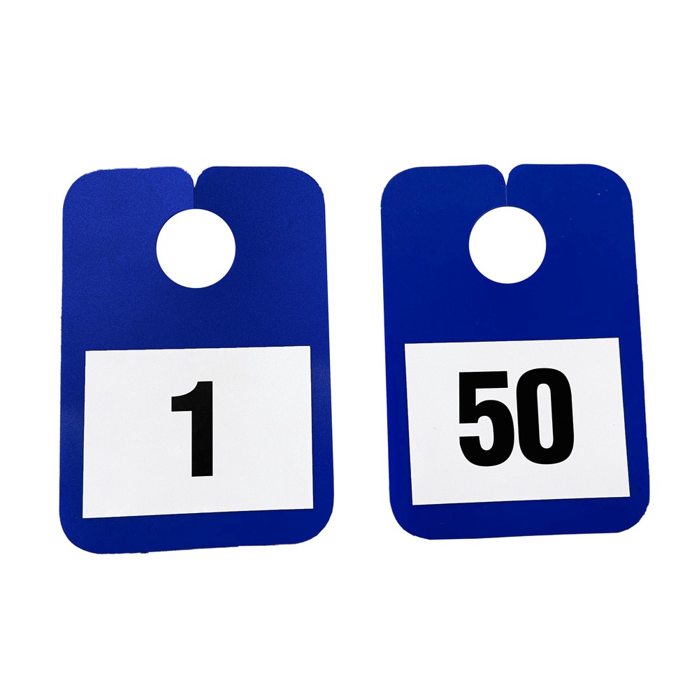 Car Key Tracking System Mirror Hangers 1 - 50 (Blue)