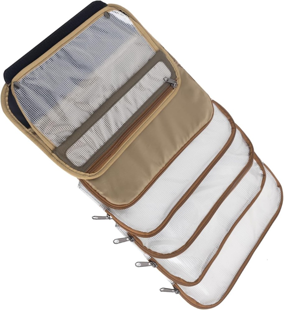 Fly Tying Kit with Multiple See-Through Pouches and Tying Tool Stations and S...