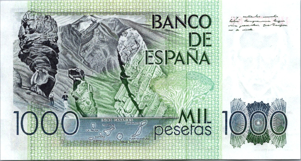 Spain 1000 Pesos 1982 UNC Pick 158