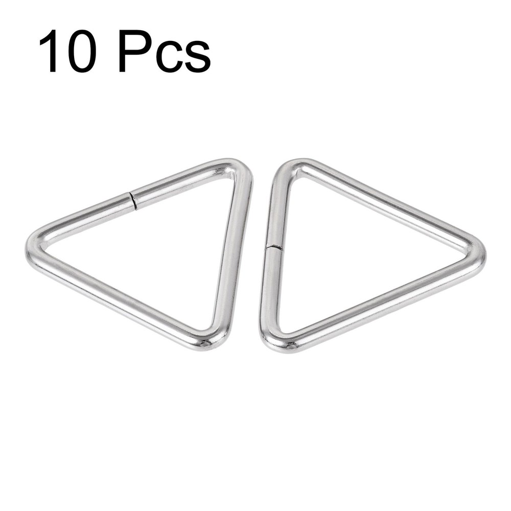 Metal Triangle Ring Buckle 2"(50mm) Inner Width for Strap Craft DIY 10pcs